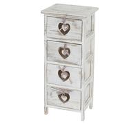 Mendler Commode Forli 4 tiroirs - Blanc
