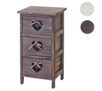 Commode Forli, commode à 3 tiroirs, armoire, style shabby, vintage 55x29x25cm marron