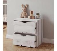 Mendler Commode HWC-C62AM, 2 tiroirs, 36x32x26cm - Blanc Shabby