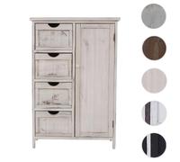 Mendler Commode shabby chic 4 tiroirs - Blanc