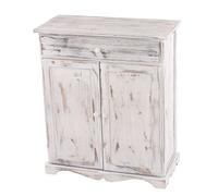 Mendler Commode/Table d'appoint/Armoire, 66x33x78cm, Shabby, Vintage, Blanc