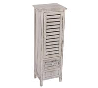 Mendler Commode vintage 2 tiroirs - Blanc