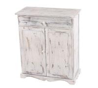 Mendler Commode, table d'appoint et armoire 66 x 33 x 78 cm Shabby Vintage Blanc
