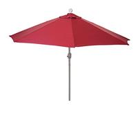 Parasol semi-circulaire Parla, demi-parasol balcon, UV 50+ polyester/alu 3kg ~ 300cm bordeaux sans support