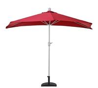 Mendler Demi-parasol en aluminuim Parla, UV 50+ - 300cm bordeaux avec pied