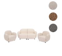 Mendler ensemble salon canapé + fauteuils - Blanc