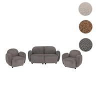Mendler Ensemble salon canapé + fauteuils - Gris clair