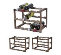 Mendler Étagère à vin en bois - Marron