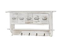 Mendler Étagère de Cuisine HWC-C4932x65x13cm Shabby Chic Blanc