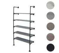 Étagère de rangement HWC-C45, design industriel 165x80x28cm gris