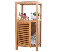 Étagère De Salle De Bains Hwc-B18, Armoire, Commode, Bambou 80x36x34cm Multicolore