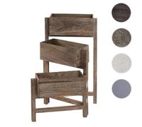 Mendler Étagère jardinière bois - Marron