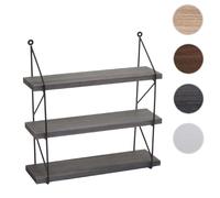 Mendler Étagère murale industrielle - Gris foncé