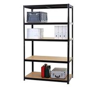 Mendler Etagère Robuste HWC-E33 5 étagères Noir 200x120x60cm
