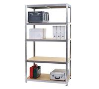 Rayonnage pour charges lourdes HWC-E33, Rayonnage de cave Rayonnage emboîtable Rayonnage de stockage, 875kg acier 5 tablettes ~ galvanisé 200x100x60cm