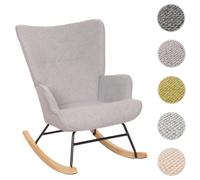 Mendler Fauteuil à bascule - Gris clair
