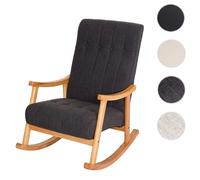 Mendler Fauteuil à bascule HWC-K10 - Gris foncé