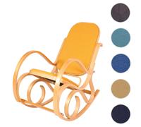 Mendler Fauteuil à bascule - Jaune