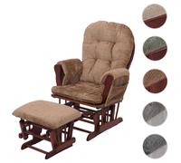 Mendler Fauteuil à bascule - Marron clair