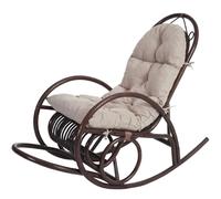 Mendler Fauteuil à bascule pivotant - Marron