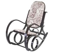 Mendler Fauteuil à bascule rétro - Brun