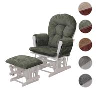 Mendler Fauteuil à bascule rocking chair - Vert