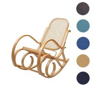 Mendler Fauteuil à bascule rotin - Chêne