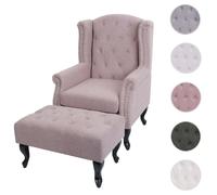 Mendler Fauteuil Chesterfield - Rose poudre