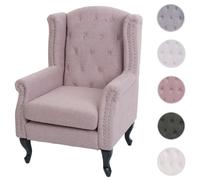Mendler Fauteuil club Chesterfield - Rose poudre