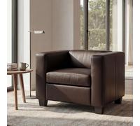 Fauteuil Club / Lounge Lille, 86x75x70cm Simili-Cuir Café Multicolore