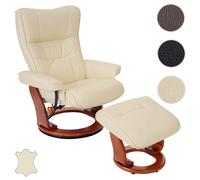 Mendler Fauteuil de relaxation pivotant - Crème