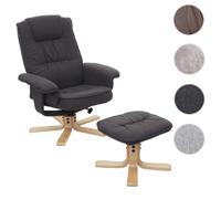 Mendler Fauteuil de relaxation pivotant - Gris foncé