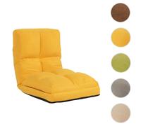 Fauteuil de sol HWC-N45, fauteuil-lit pliable Fauteuil fonctionnel, fonction sommeil pliable cadre acier velours jaune