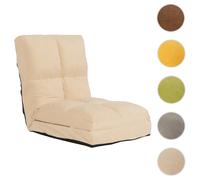 Mendler Fauteuil de sol relax en velours - Beige