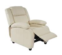 Mendler Fauteuil relax Lincoln – Similicuir, Relaxation – crème