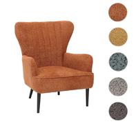 Mendler Fauteuil design en tissu - Orange