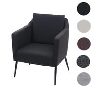 Mendler Fauteuil design similicuir - Noir