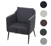Mendler Fauteuil en tissu - Gris foncé