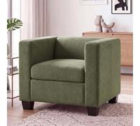 Mendler Fauteuil Lille Chaise Longue Tissu Chenille (260 g/m²) Vert