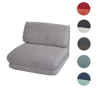 Fauteuil-lit HWC-E68, Canapé-lit Fauteuil fonctionnel Fauteuil pliant Fauteuil relax, tissu/textile ~ gris clair