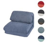 Mendler Fauteuil-lit tissu - Bleu