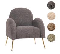 Mendler Fauteuil lounge rétro - Gris foncé