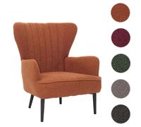 Mendler Fauteuil lounge tissu - Orange
