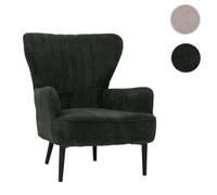 Mendler Fauteuil lounge velours - Vert foncé