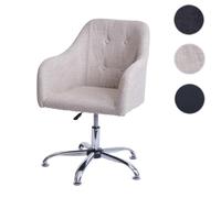 Mendler Fauteuil pivotant tissu - Crème