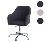 Mendler Fauteuil pivotant tissu - Gris foncé