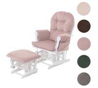 Mendler Fauteuil relax velours - Rose