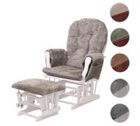 Mendler Fauteuil rocking chair relax - Gris clair