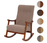 Mendler Fauteuil rocking chair relax - Taupe