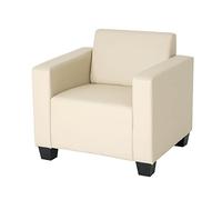 Mendler Fauteuil Salon/Club/Lounge Lyon, Simili-Cuir - crème